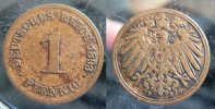 Kaiserreich 1 Pfennig 1893 F S-SS 11,00 EUR  + 5,50 EUR frais d'envoi