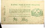 1 Million Mark Waldenburg Niederschlesisches Steinkohlensyndikat GmbH 1923 -