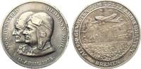 Medaille Flug Europa - Erster Ost West Ozeanflug 900 Silber -