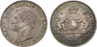  Taler Sachsen Johann AKS136  1861 vz  Patina