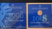 Italien 1998 KMS ST mit 500 1000 Lira Silber Gedenkmünze Bernini Italia Lire BU -