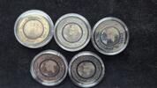 5 x 5 Euro Blauer Planet Erde 2016, A, D, F, G, J, Komplettsatz -