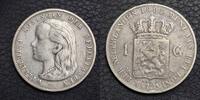  1897 Niederlande 1 Gulden Wilhelmina Silber ss 30,00 EUR  + 7,30 EUR frais d'envoi