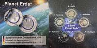 5 x 5 Euro Blauer Planet Erde 2016, A, D, F, G, J, Komplettsatz -
