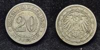  1890 A 20 Pfennig ss 16,95 EUR  + 5,50 EUR frais d'envoi