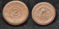  1921 2 Mark Meissen vz 3,50 EUR  + 5,50 EUR frais d'envoi