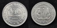  1923 Hamburg 1/10 Verrechnungsmarke vz-st 7,95 EUR  + 5,50 EUR frais d'envoi
