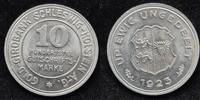  1923 10 Hundertstel Verechnungsmarke Schleswig Holstein vz-st 10,00 EUR  + 5,50 EUR frais d'envoi