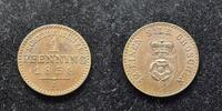  1858 Lippe 1 Pfennig AKS 20 vz+ 29,99 EUR  + 7,30 EUR frais d'envoi