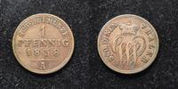  1858 A Pfennig Schaumburg Lippe AKS 16 ss 4,50 EUR  + 5,50 EUR frais d'envoi