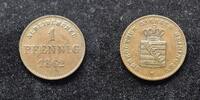  1862 Sachsen - Meiningen 1 Pfennig Vz 15,00 EUR  + 5,50 EUR frais d'envoi