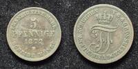  1872 B 5 Pfennig Mecklenburg Schwerin ss 7,00 EUR  + 5,50 EUR frais d'envoi