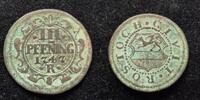  1747 R ROSTOCK 3 Pfennig Dreiling ss 15,00 EUR  + 5,50 EUR frais d'envoi