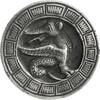 Südamerika Silbermedaille Azteken ? Einseitige dicke Silbermedaille mit Fabelwesen -