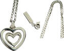 Schmuck Halskette mit Anhänger Original von Jette aus 925er Sterlingsilber Herzform -
