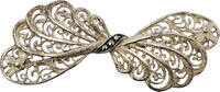 Schmuck Brosche Schleife mit Makasiten -