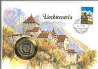 Liechtenstein 5 Franken mit 5 Schweizer Franken - im Numisbrief - -
