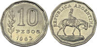 Argentinien 10 Pesos 1963 Umlaufmünze vz-st 2,00 EUR  + 9,50 EUR frais d'envoi