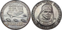 Weimarer Republik Silbermedaille von Bernhart, Ost-West Ozeanflug der Bremen, Hünefeld, Köhl, Fitzmaurice -