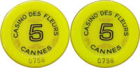 Frankreich Casino Token Casino des Fleurs / 5 Franc Chip -