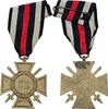 Deutschland Kriegsverdienstkreuz 1. Weltkrieg Hersteller LNBG am Band -