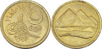 Ägypten 5 Piaster 1984 Umlaufmünze ss+ 1,00 EUR  + 9,50 EUR frais d'envoi
