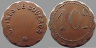 Couëron 10 centimes Couëron, usine de, 10 centimes, cuivre 24 mm, E.20.2 TTB+ -