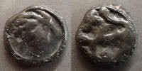 Senones, Senons potin SENONES, SENONS, région de Sens, potin à la tête hirsute, cheval à gauche, 4,61 grms, DT.2641 Vr. TB à TTB -