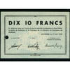 Mulhouse 10 Francs Mulhouse, chambre de commerce, le 17 Juin 1940, billet de Dix 10 Francs, série C N°028428, percé pour annulation, K.070 Neuf -