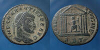 Roman Empire follis ou nummus MAXENTIUS, MAXENCE, follis ou nummus Rome en 308-310, temple à six colonnes, 24x26mm, 7,39 grms, RIC.210 P.TTB -