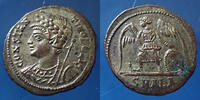 Roman Empire Nummus CONSTANTINOPOLIS, Nummus Alexandrie en 333-335, 18mm, 2,91 g, RIC.64 légères corrosion au rv sinon SPL beaux restes d'argenture! -