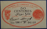 Algerie, Algeria 50 centimes Algérie, Algéria, chambre de commerce d'Alger, 50 centimes 13 Janvier 1915, série 196 - N°00,140, JP.137.05 Neuf -