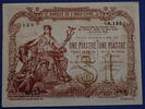 Indochine 1 piastre Indochine, banque de l'indochine, 1 piastre faux d'époque, type 1907, filigrane S1, Pick A.34/B, N°A.125/129, presque SUPERBE Ra -