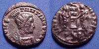 Roman Empire nummus CONSTANTINUS I Magnus, CONSTANTIN Ie le Grand, nummus Lyon, Lugdunum en 320, buste casqué, Victoriae laet Princ, 16-17mm, 2,76 g -