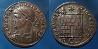 Roman Empire nummus CONSTANTINUS II Caesar, CONSTANTIN II César, nummus Rome (Roma) en 326, Providentiae Caess, 19mm, 2,88 grms, RIC.289 SPL -