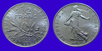 France 1/2 franc 1/2 franc semeuse de Roty 1966, Gad.429 FDC -