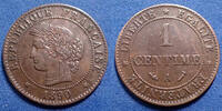 France 1 centime 1 centime Cérès d'Oudiné 1890 A Paris, Gad.88 TTB+ -