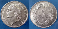France 5 Francs 5 Francs Lavrillier en nickel 1933, Gad.760 légères traces au revers sinon SPL/SUP -