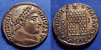 Roman Empire nummus CONSTANTINUS I Magnus, CONSTANTIN Ier, nummus Alexandrie, variété avers du RIC 49 marque d'atelier du RIC 54, 19mm, 2,89 g, SPL -