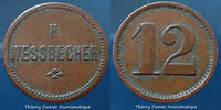 Mulhouse jeton Mulhouse Alsace Mulhausen Elsass jeton H.Wessbecher 12 Marchand 805.1 SUP -