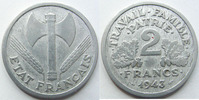 France 2 Francs 2 Francs Bazor 1943 B, G.536 TTB R! -