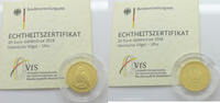 Deutschland 20 Euro Gold 2018 J Serie Heimische V&ouml;gel - Uhu J stgl 665,00 EUR  + 13,95 EUR frais d'envoi
