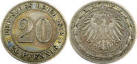 Deutsches Kaiserreich 1892 E Jaeger 14 - 20 Pfennig - J.14 gutes SUP!