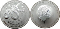 Australien 1 Dollar One Dollar - 1 Unze Silber - Year of the Snake - Serie: Lunar II - Elisabeth II. -