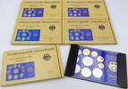 Bundesrepublik Deutschland / BRD 5 x 12,68 Deutsche Mark BRD DM-Kursmünzensatz - Komplettsatz 1999 mit 3 x 2 DM (Brandt, Erhard, Strauß) -