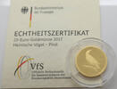Bundesrepublik Deutschland / BRD 20 Euro Gold 2017 F Serie Heimische V&ouml;g... 565,00 EUR  + 13,95 EUR frais d'envoi