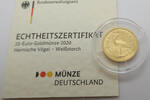 Deutschland 20 Euro Gold 2020 J Serie Heimische V&ouml;gel - Wei&szlig;storch J stgl 565,00 EUR  + 13,95 EUR frais d'envoi