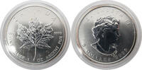 Kanada 5 Dollars / 1 Oz Maple Leaf - 1 Oz Ag - Elizabeth II, Münze in der Kapsel -