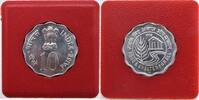 Indien 10 Paise VS: Ähre, Fluss und Haus / RS: Staatswappen und Münzwert -