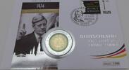 Bundesrepublik Deutschland / BRD 2 Euro 2018 J 100. Geburtstag Helmut Schmidt - Zwei Euro - 2€ - Numisbrief FDC (Münze) / FB (Außenring)